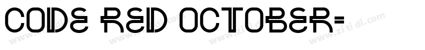 Code Red October字体转换